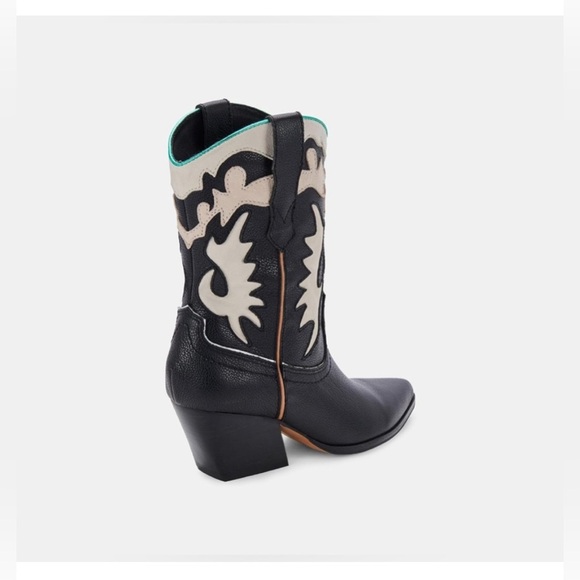 NEW Dolce Vita Landen Black Leather Western Boots Size 10 Women - Picture 4 of 8